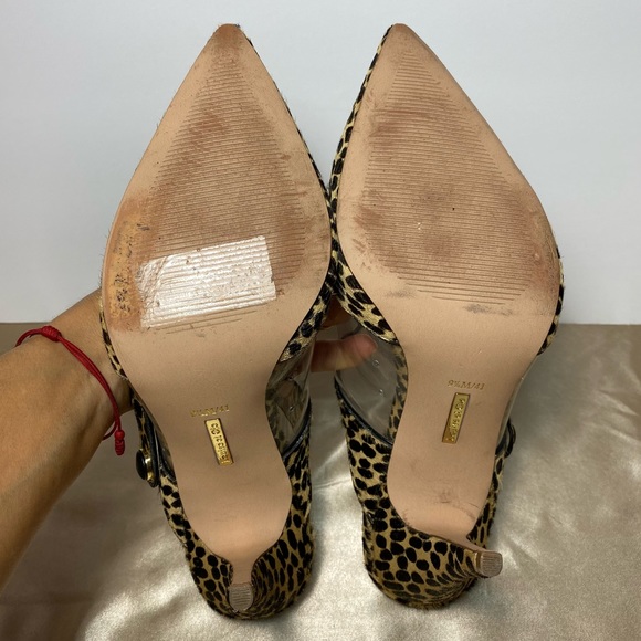 Louise Et Cie Lo-Joykiss 3 Speckled Cow Hair  Leopard Clear Piccola Size 9.5 - Picture 8 of 16